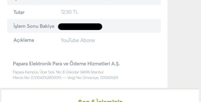 YouTubeAbone Ödeme Kanıtı